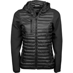 Tee Jays Damen Crossover Kapuzenjacke Stepp-Jacke 9629 black/black 3XL