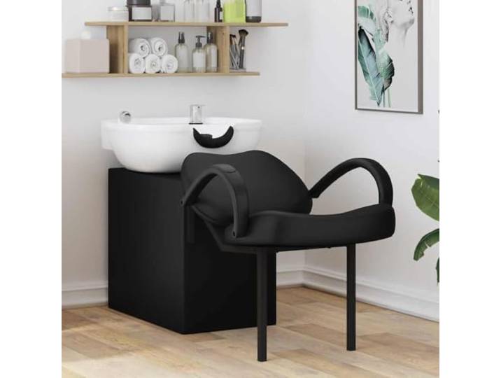 LPERTGFHU Shampoo Stuhl, Friseurstuhl, H henverstellbar, PVC & Sperrholz Ergonomische Armlehnen, Pflegeleichte Oberfl che, Stabile quadratische Fü e