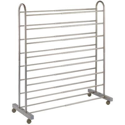 Schuhregal WENKO "Modell Giant", braun, B:67cm H:125,5cm T:43cm, Regale, Schuhregal, für bis zu 42 Paar Schuhe, ausziehbar und fahrbar, mit 4 Rollen