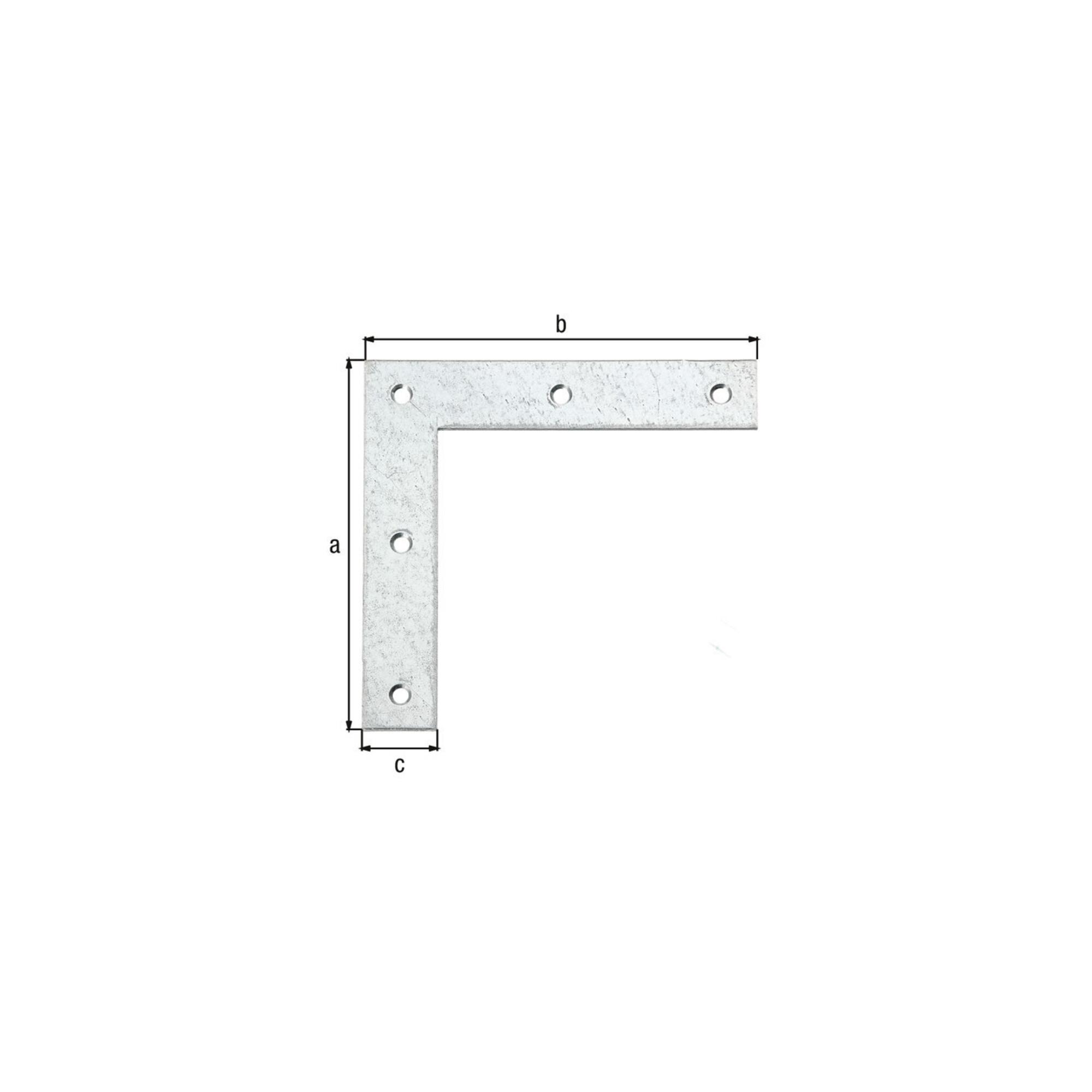 GAH Alberts Holzverb.-Eckwinkel L 160 x H 160mm gerade Stahl roh sendz. (332907)