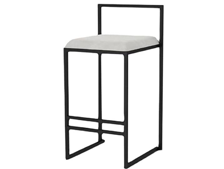 DERBUT Barstühle mit Lehne, Angenehmer Fußstütze, Küche Tresenhocker Barstuhl Hocker aus Samt Metall, Industriestil Modern, Thekenhöhe, Bis 150kg Belastbar, Einfache Montage
