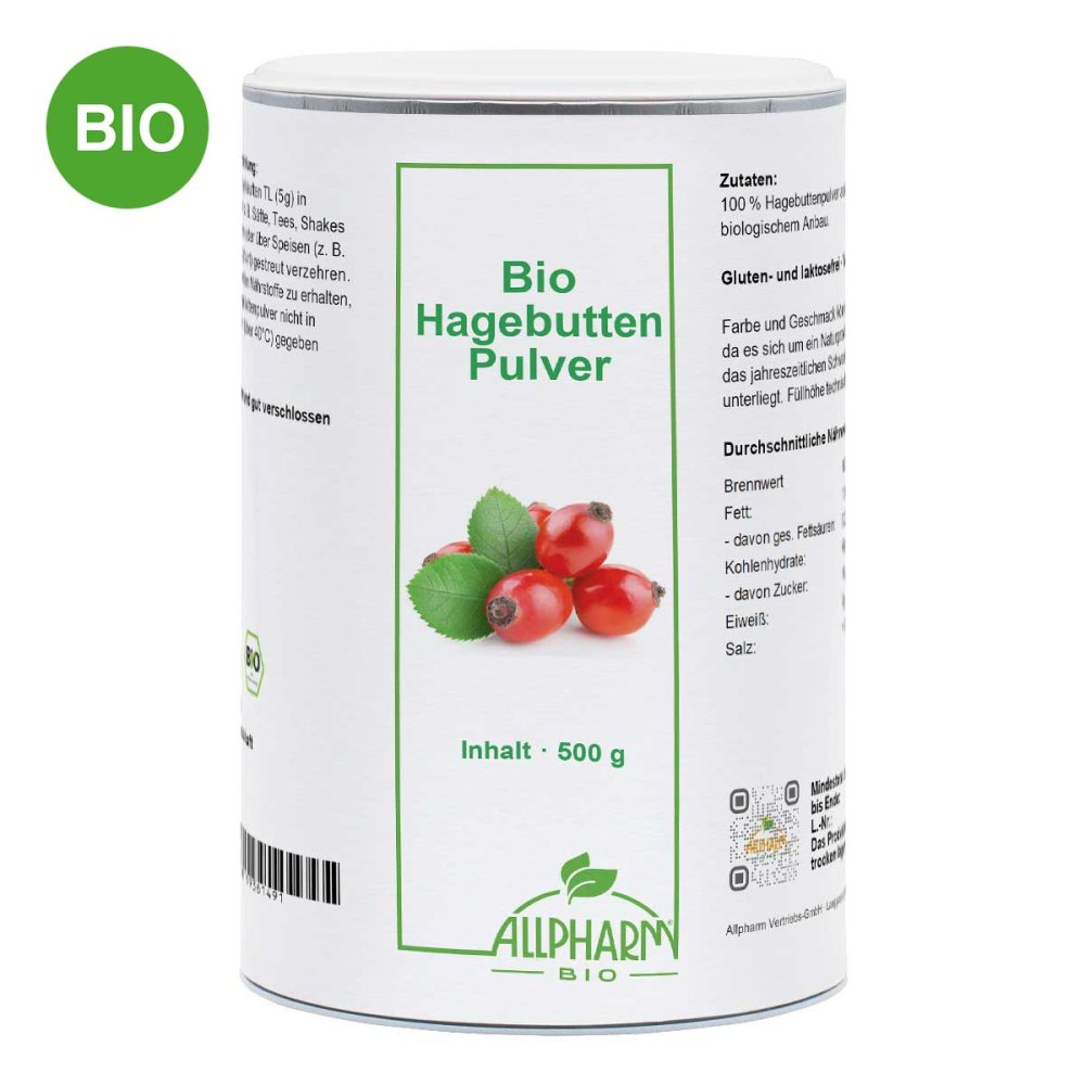 ALLPHARM Vertriebs GmbH Bio Hagebutten Pulver Allpharm 19510117