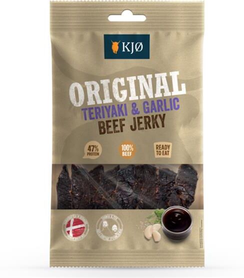Kjø Original Teriyaki & Garlic Beef Jerky, 60g