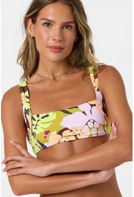 O'Neill s Leah Tropical Geo Westwater Bikini Tank Bikini Top, Size Medium, Elastane/Polyamide