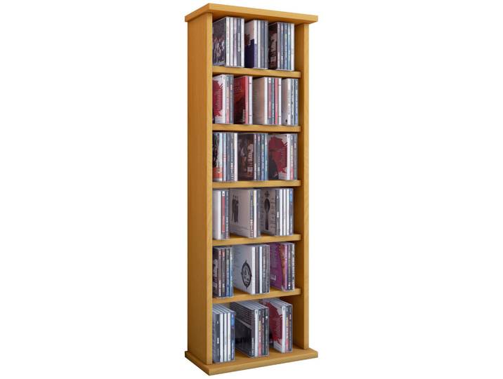 Mid.you Cd-Regal, Buchefarben, Holzwerkstoff, 5 Fächer, 31x91.5x18 cm, Wohnzimmer, TV Möbel, CD-Regale
