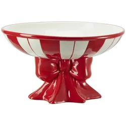 HOME STORY Deko Schale Bonbon   ¦ rot ¦ Dolomite ¦ Maße (cm): H: 15,2  Ø: 26.2