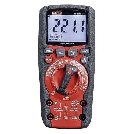 RS PRO RS965 Digital Multimeter, TRMS, IP67 (CAT IV 600V) (1469098)