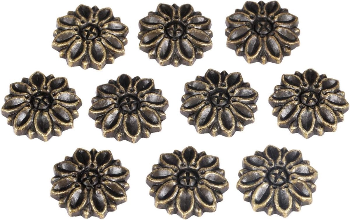 Decoratieve Meubelpinnen met Antieke Look - 10 Stuks - Brons