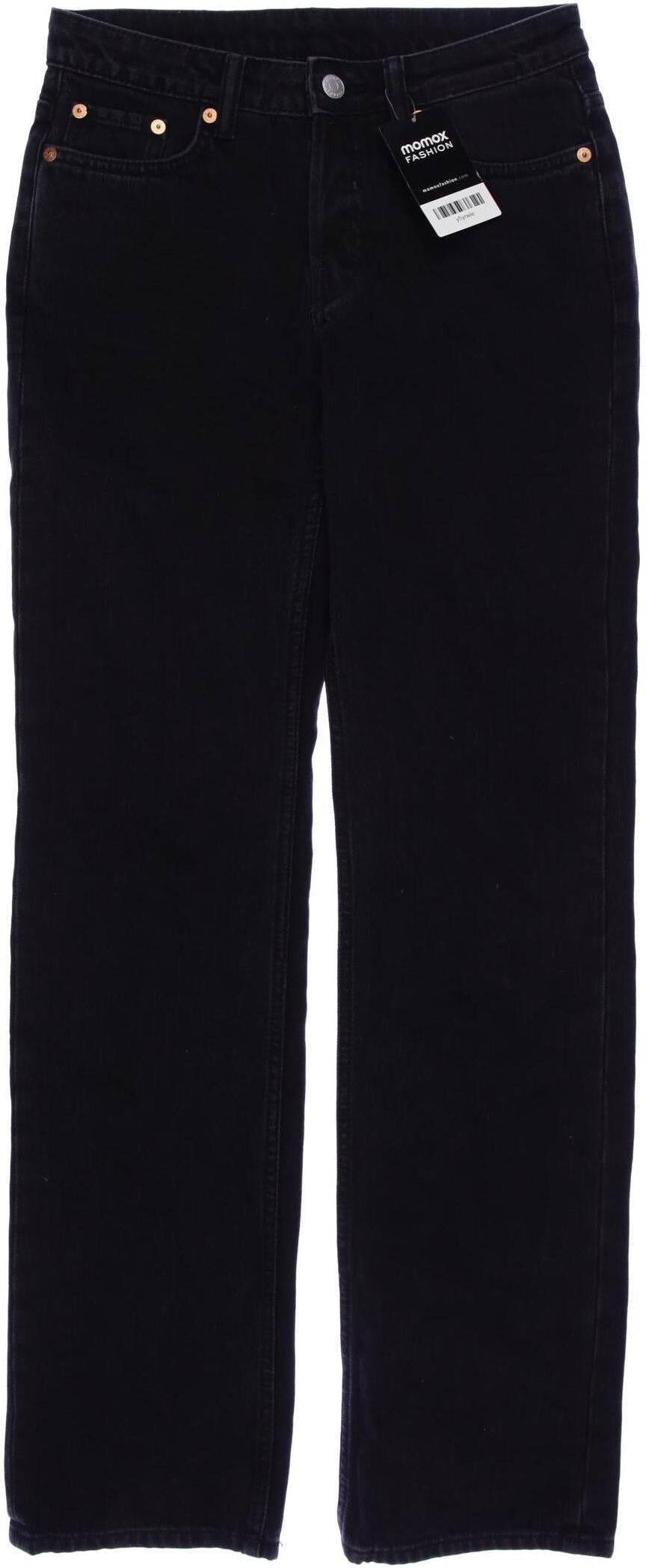 Weekday Damen Jeans, Schwarz, Gr. W25, Baumwolle - Second Hand