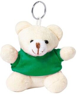 Porte-clés personnalisé en peluche Tedchain polyester vert