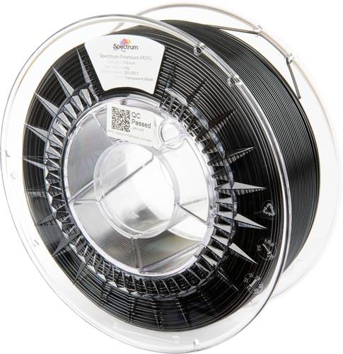 Spectrum Filaments 80473 PET-G Premium Filament PETG chemisch beständig, schlagfest 1.75mm 1000g Transparent, Schwarz 1St.