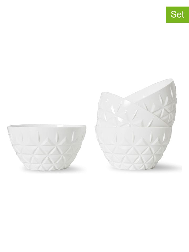 Sagaform 4er-Set: Schalen ''Juni'' in Weiß - 600 ml - onesize