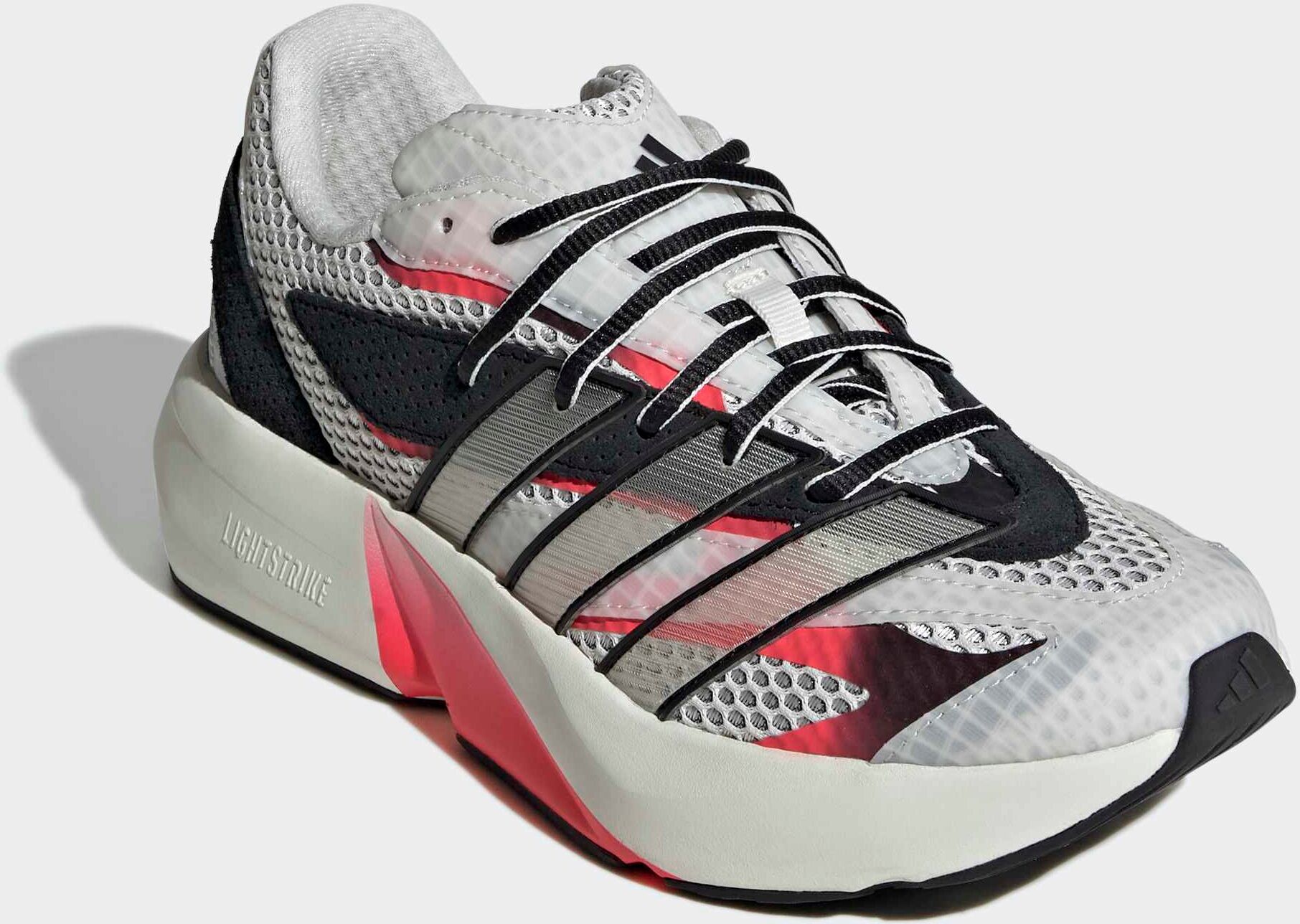Sneaker ADIDAS SPORTSWEAR "LIGHTBLAZE", Damen, Gr. 43, pink (sanftes weiß, sanftes weiß, lucid rot), Synthetik, Textil, Schuhe Sneaker