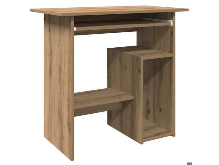ROUMEI®Table Informatique pour étudiants - Bureau chêne artisanal 80x45x74cm Bois d'ingénierie - 1 personne qdk31745