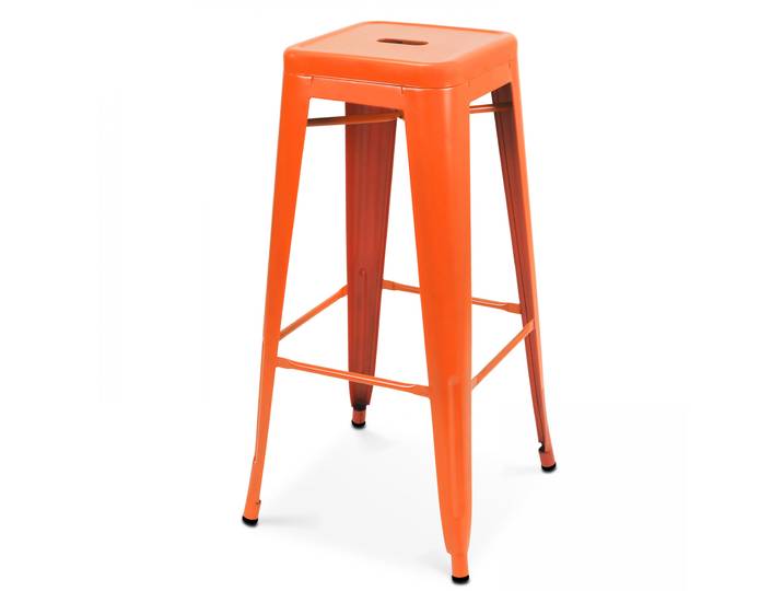 Oviala - Tabouret de bar extérieur en métal mat