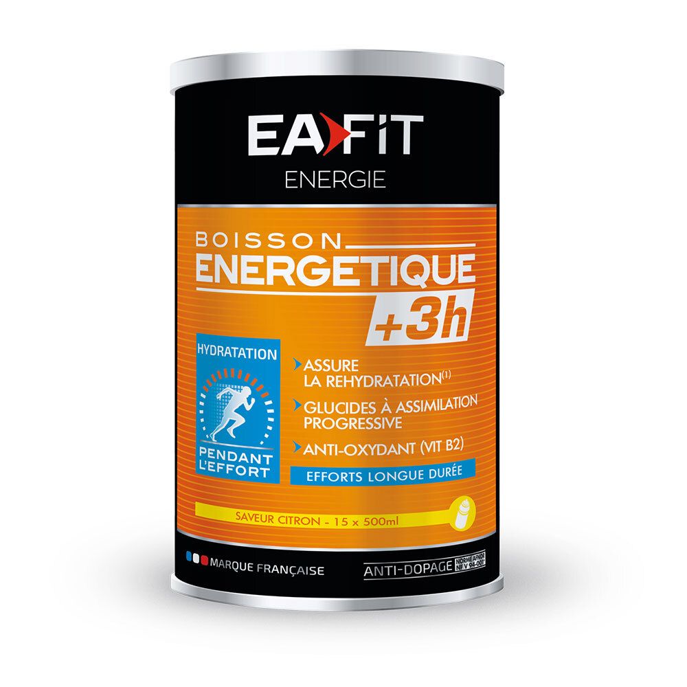 Ea-Fit Boiss Energ +3H Citron 500G 500 g Pulver