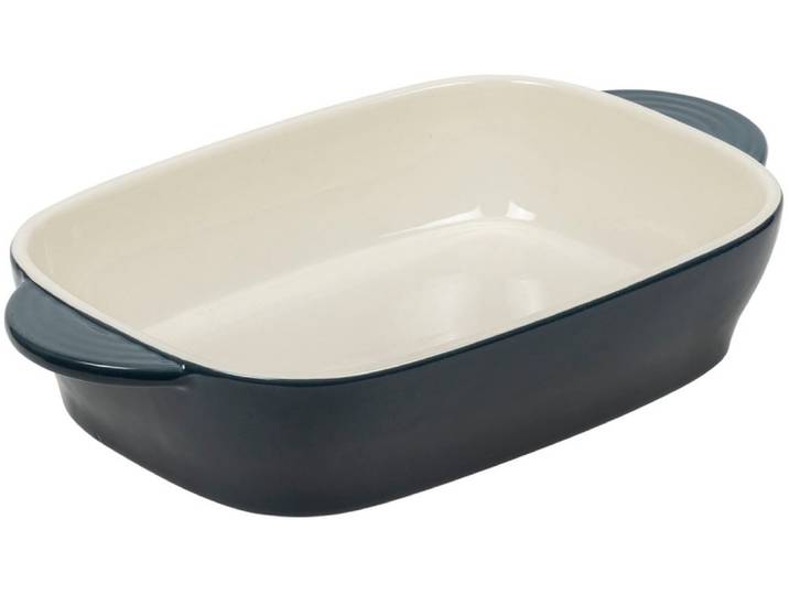 Backform RESTO KITCHENWARE Fornax, Auflaufform, Lasagneform, Ofenform, spülmaschinengeeignet , blau (dunkelblau), B:16,3cm L:27,3cm T:4,2cm, Steingut, Küchenformen, Backform, rechteckig, für Kuchen, Lasagne, Brownie