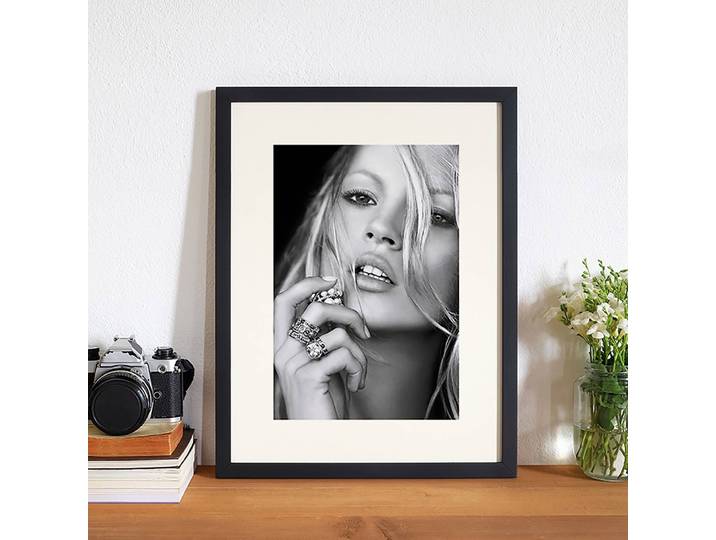 Bild Kate Moss I Rahmen: Massivholz Buche, lackiert Abdeckung: Plexiglas Multicolor 32 x 42cm