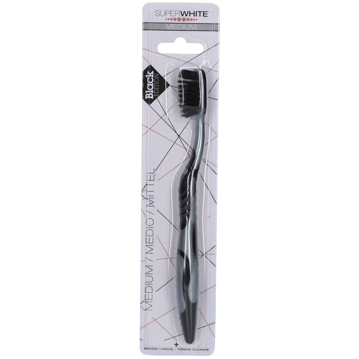 Superwhite Black Edition Tandenborstel Medium 1 St Zahnbürste