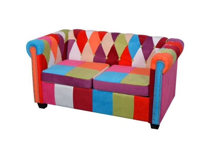Canapé Chesterfield 2 places Tissu
