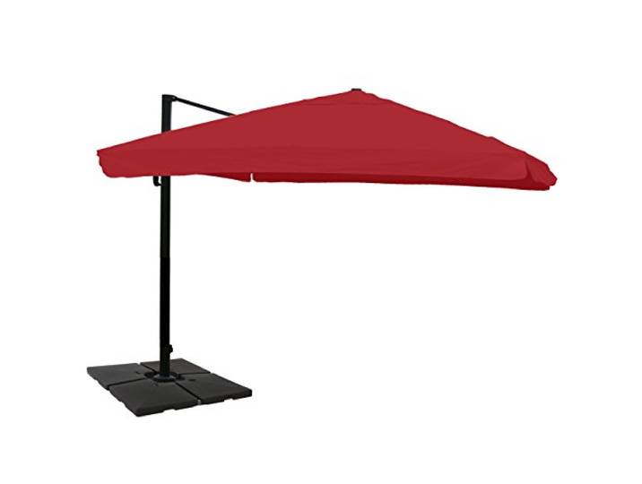 Mendler Gastronomie-Ampelschirm HWC-A96 3x4m Polyester - bordeaux