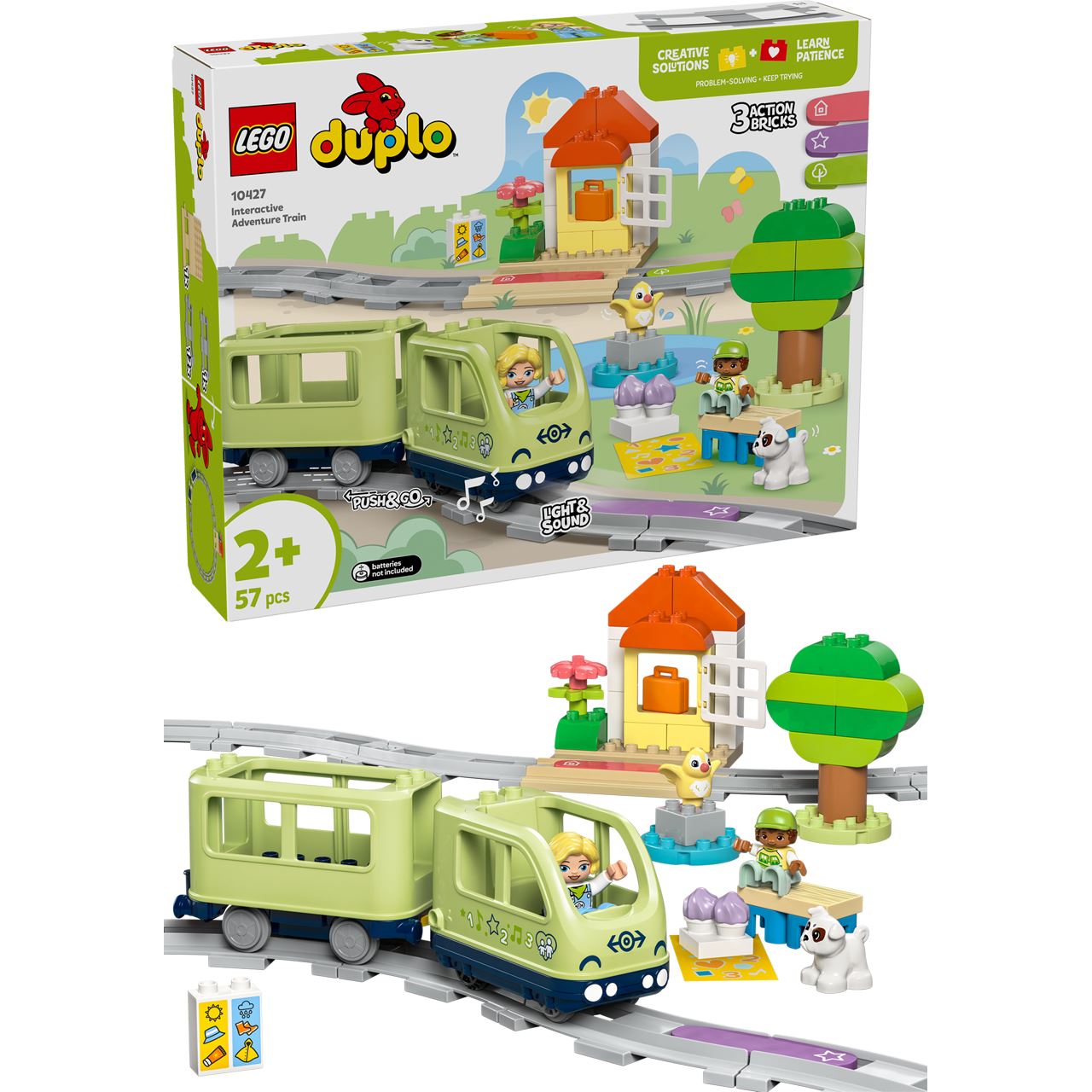 LEGO DUPLO 10427 Town Interaktive Abenteuer-Eisenbahn, Lernspielzeug