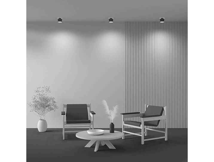 Maytoni LED Deckenleuchte Planet, schwarz, für Flurbereich, Aluminium, Modern