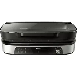 PHILIPS HD6212/90 5000 Series Tischgrill, Schwarz (2400 Watt)