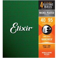 Elixir 14002 Nanoweb Super Light - Saiten E-Bass