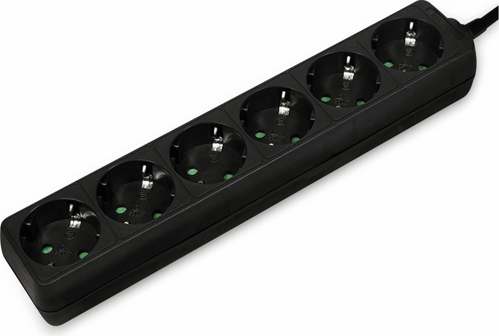 LogiLink LPS238B stekkerdoos met 6 stopcontacten, zwart