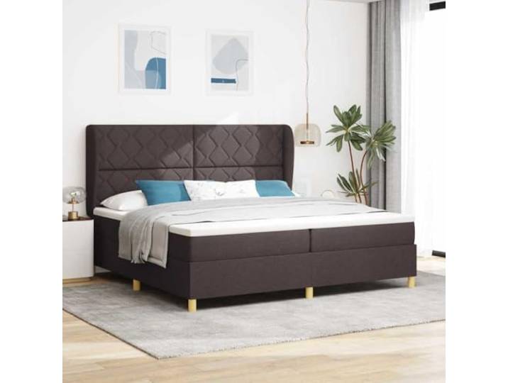 Holzrahmen verstellbares Kopfteil Boxspringbett Dunkelgrau 200x200 cm Boxspringbett mit Matratze Dunkelgrau 90x190 cm Dunkelbraun Holzrahmen verstellbares Kopfteil Luxus Topper Set