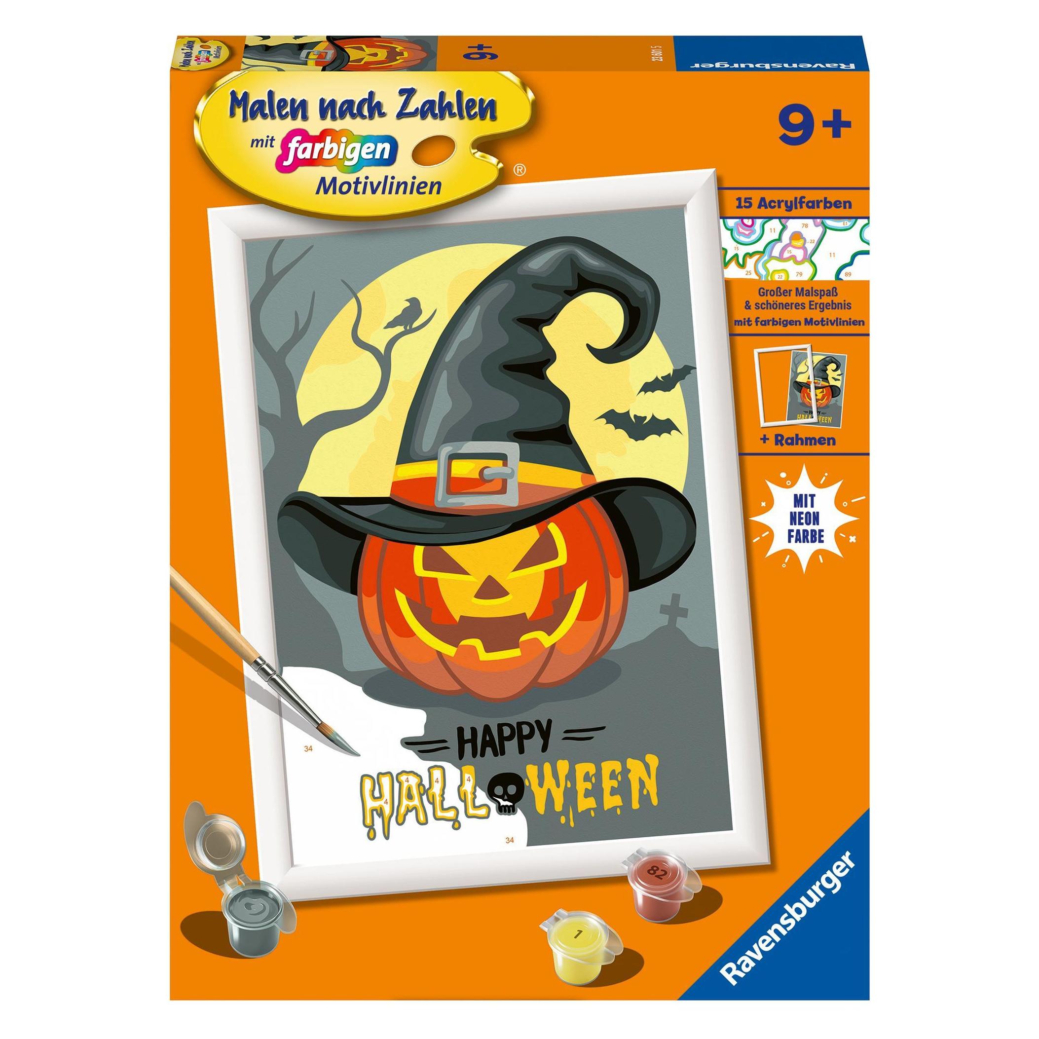 Ravensburger Malen nach Zahlen 23601 - Happy Halloween - Kinder ab 9 Jahren (4177177)