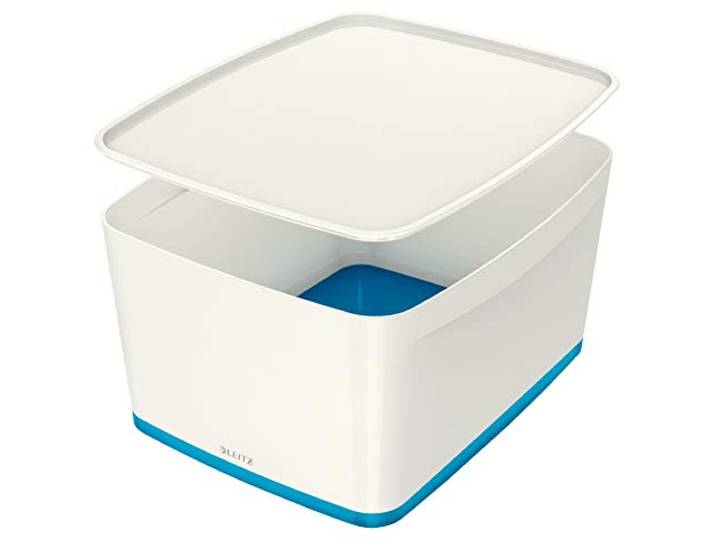 Leitz MyBox 52161036 Boîte Format Large avec Couvercle Bleu Métallisé