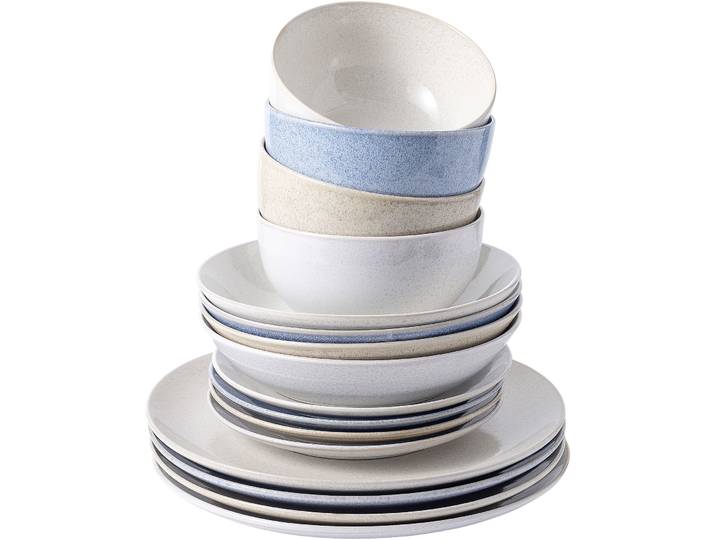 Teller flach Lorraine creme Stoneware D 19.3 cm - Farbe: weiss - Teller flach