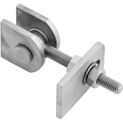 Croso, Zubehör Türbeschlag, Anschweisstorband verstellbar Band Länge 119 mm M24 Edelstahl V2A