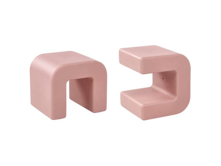 BEISTELLTISCH 2er-Set Rosa