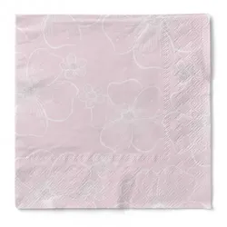 Mank Tissue Serviette Nicole in Rosa, 33 x 33 cm, 3-lagig, 100 Stück - Frühling Floral Blumen