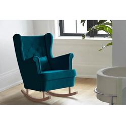SCHAUKELSTUHL Fabio türkis mit Buchenbeinen