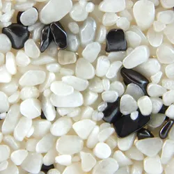 Terralith Edelsteinteppich Hämatit / Bianco 1 qm -innen-