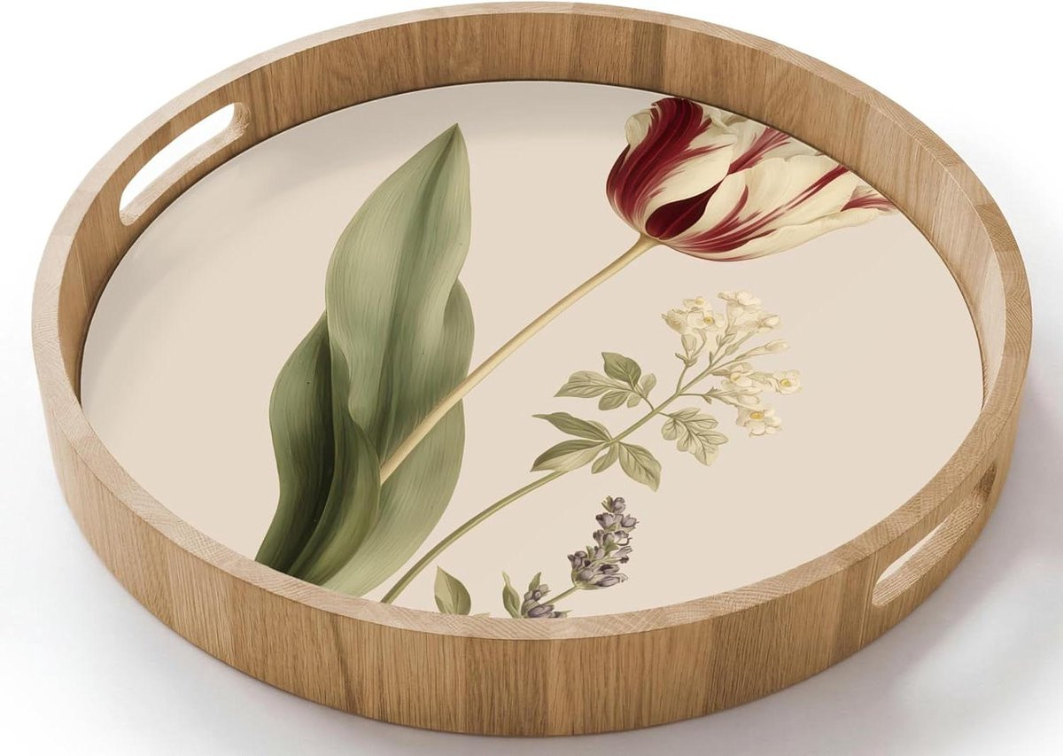 Houten Dienblad Serveerschaal Beige 40 x 40 cm