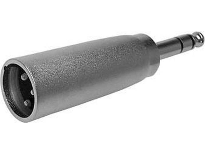 3P XLR MANNELIJKE PLUG - MANNELIJKE 6.35mm STEREO JACKPLUG