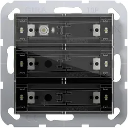 Gira 504300 Tastsens.4 Komfort 3f KNX Sy, Schalter + Taster, Schwarz
