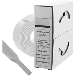 10m Schrumpfschlauch 1,6mm>0,8mm transparent