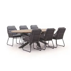 Intenso Isorella/ROUGH-Y Ellips 200 cm Gartenmöbel-Set 7-teilig