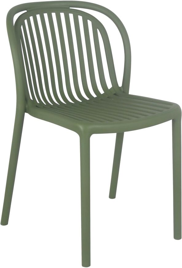 Oviala Chaise de terrasse vert olive Vert 58x78x49cm