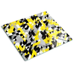 GLASPLATTE 60x52 cm Geometrische Figuren