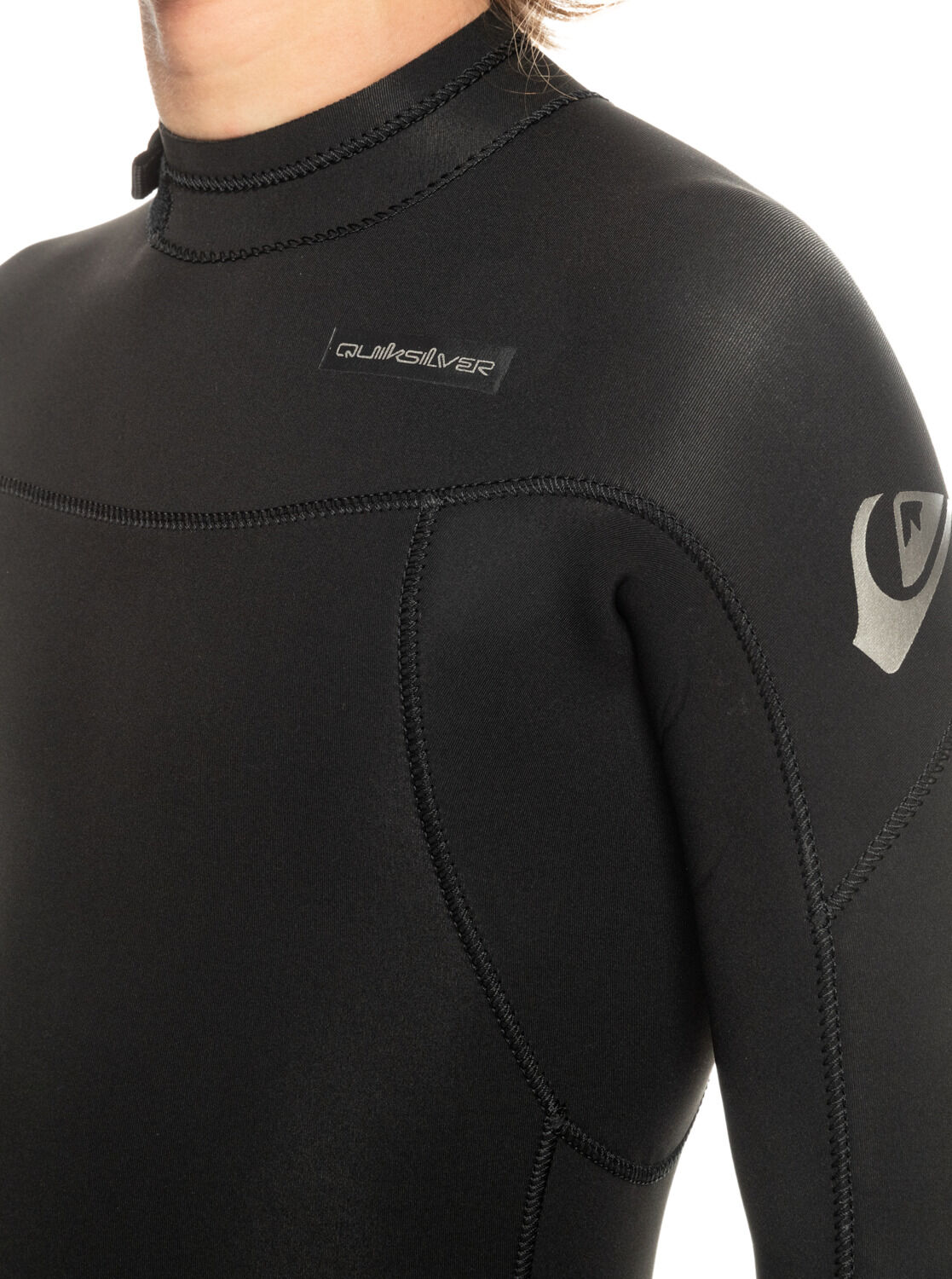 Neoprenanzug QUIKSILVER "3/2mm Everyday Sessions", Kinder, Gr. 14 ( 155-163cm & 46-50 kg), schwarz, 83% Nylon, 17% Elastan, Sportanzüge Neoprenanzug