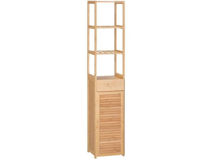 ELVORIN Meuble de salle de bain en bambou 32 x 30 x 163 cm 1 tiroir 3 étagères