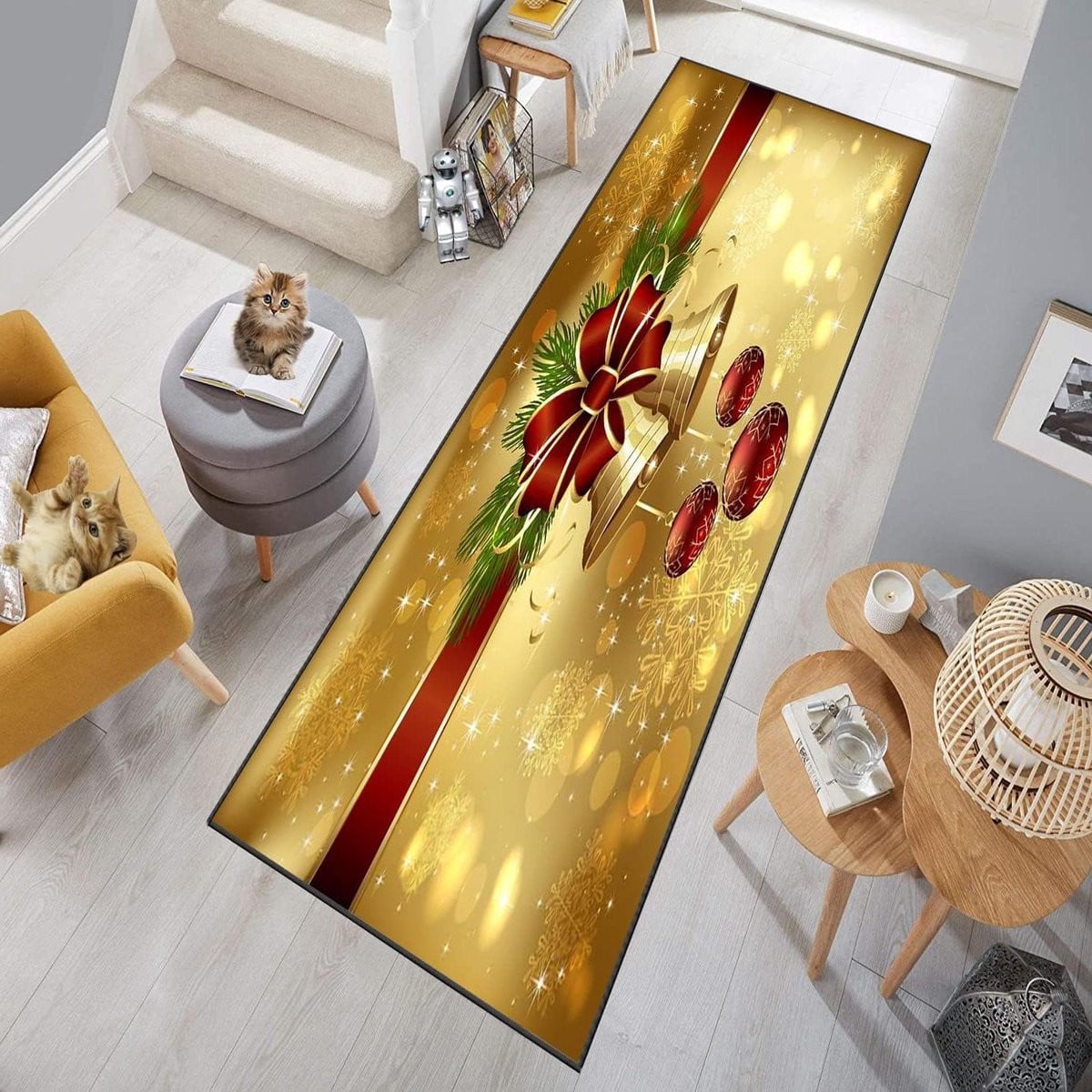 Wasbaar microvezel keukentapijt met antislip voor keuken, hal of badkamer, 40 x 100 cm