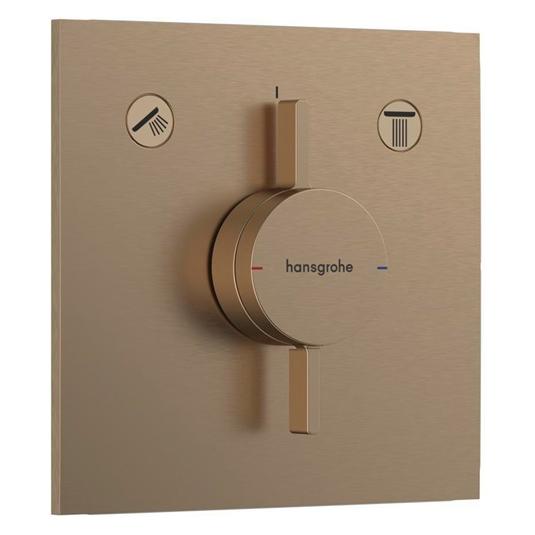 hansgrohe DuoTurn E Mischer, Unterputz, 2 Verbraucher, 2 Funktionen, eckige Rosette, 75417 (75417140)